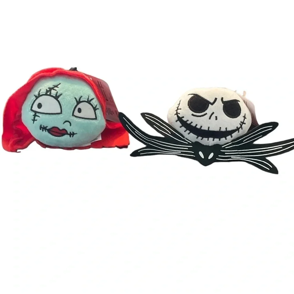 Disney THE NIGHTMARE BEFORE CHRISTMAS Plush Clip Set SALLY & JACK SKELLINGTON